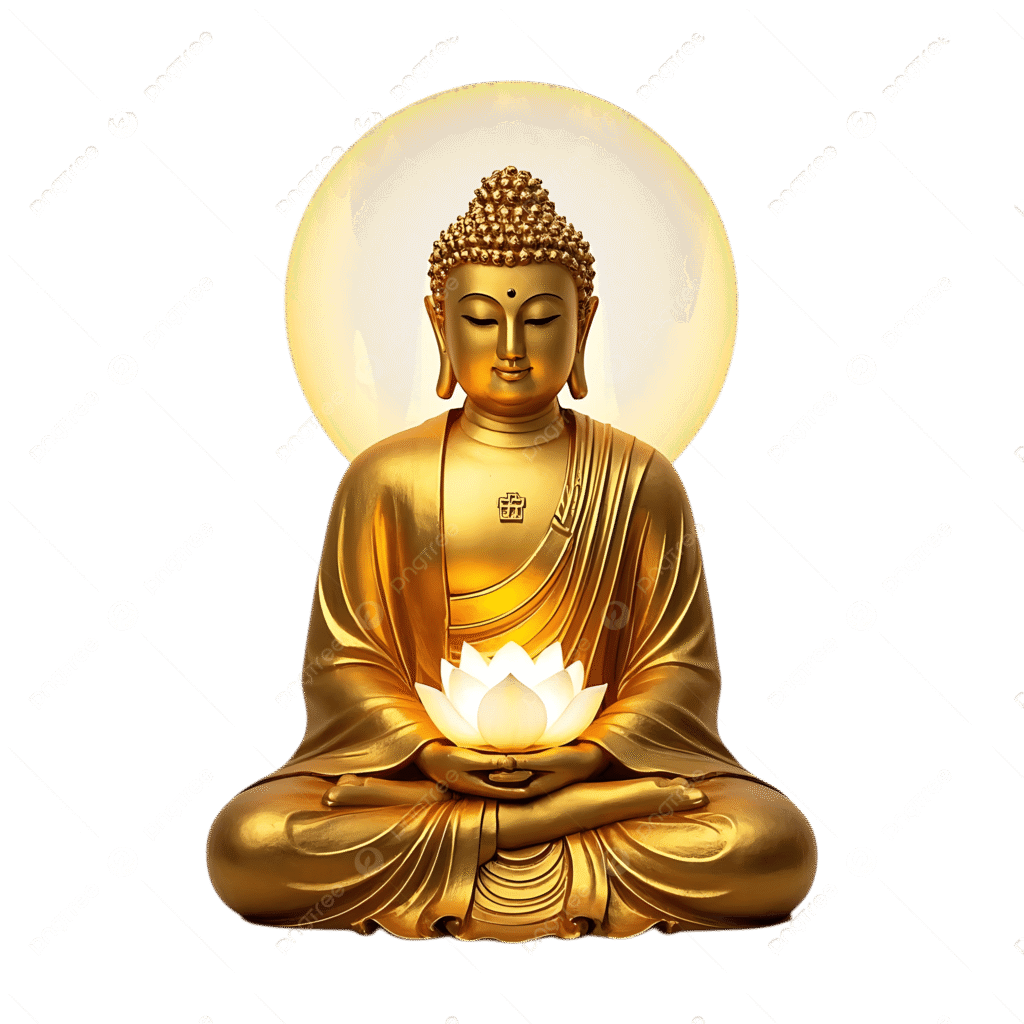 pngtree golden buddha of enlightenment png image 20838022
