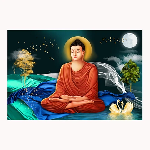 medium lord buddha 3d wallpaper buddha poster sparkle coated original imagw77hzxwc8bgb